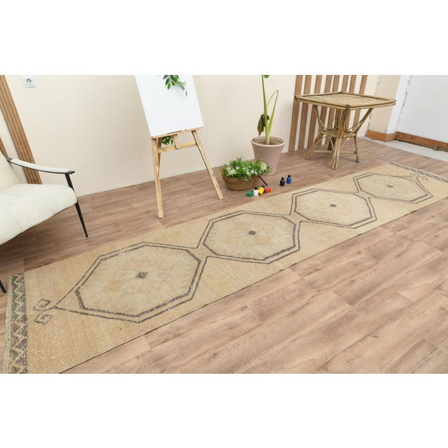 1970s Orange Turkish Vintage Handmade Wool 1970s Runner Rug For Sale - Image 5 of 10