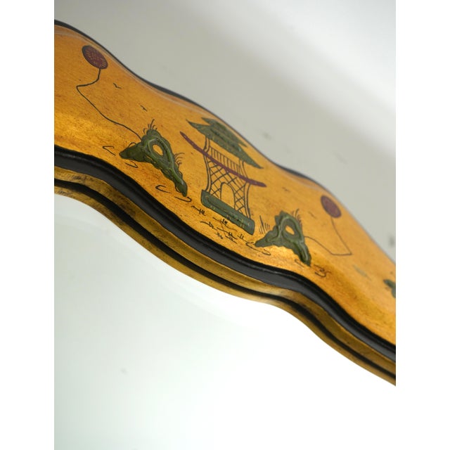 Black Friedman Brothers Black & Gold Chinoiserie Mirror For Sale - Image 8 of 10