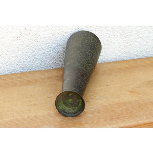 Metal Antique Scholar's Verdigris Bronze Vessel For Sale - Image 7 of 8