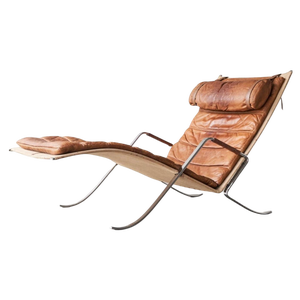 FK87 Lounge Chair in Patinated Cognac Leather by Fabricius & Kastholm for Kill International, 1960s