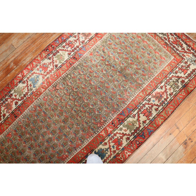 Antique Long Malayer Persian Runner - 3' x 17'10" For Sale - Image 10 of 12