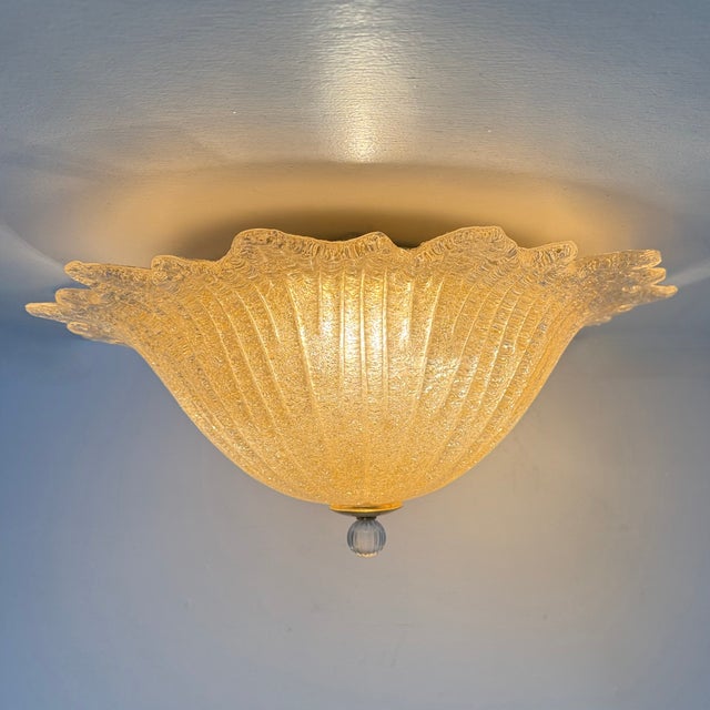 Mid-Century Modern Mid-Century Italian Murano Glass Ceiling Lamp, 1970s For Sale - Image 3 of 18