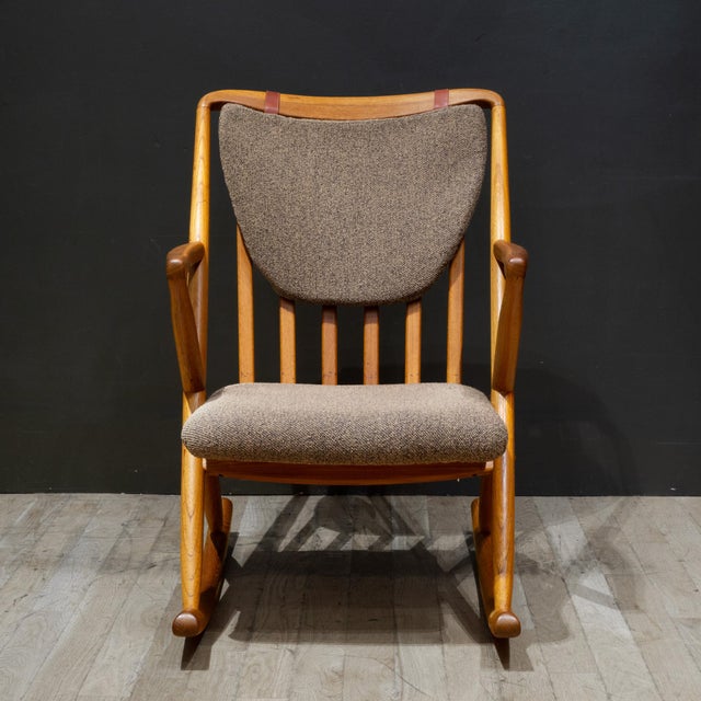Mid-Century Modern Mid-Century Benny Linden Teak Rocking Chair C.1960 For Sale - Image 3 of 11