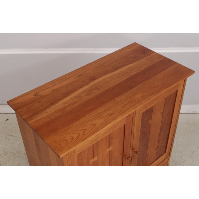 Brown Stickley Mission Cherry Tv Entertainment Unit For Sale - Image 8 of 18