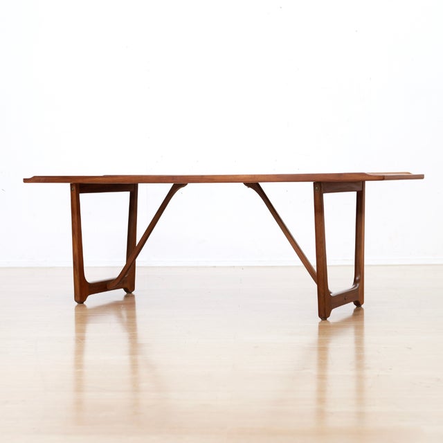 Brown 1960s Teak Danish Modern Coffee Table For Sale - Image 8 of 10