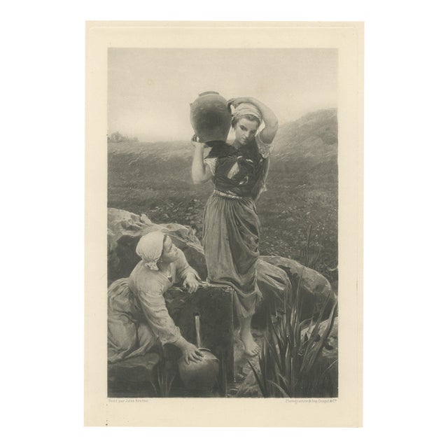 After Jules Breton, Two Women at a Spring, 1880, Photogravure For Sale