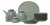 Shape 680 Selecta Decor S-117 in Celadon Green Tea Service by Ernst August Sundermann for Fürstenberg, 1970s, Set of 45 For Sale