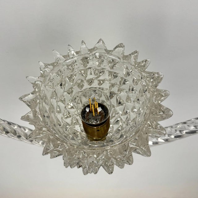 Rostrato Murano Glass Pendant Lamp, Italy, 1940s For Sale - Image 10 of 12