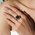 11.55 Carat Black Star & Zircon Halo Statement Ring in 925 Silver Size 7 For Sale - Image 6 of 13