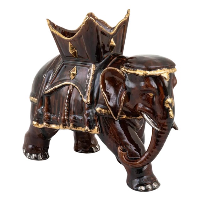 1960s French Ceramic Elephant For Sale