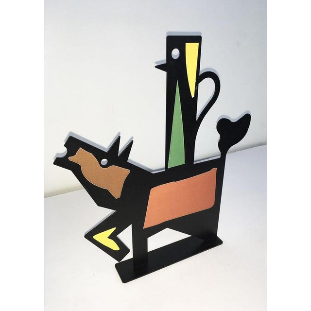 White Painted Metal Sculpture by Riccardo Dalisi, Italy, 1980s For Sale - Image 16 of 18