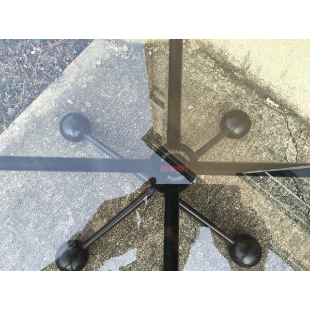 Mid-Century Modern Vintage Blackend Steel Side Table by Allegri Parma 1970s For Sale - Image 3 of 4