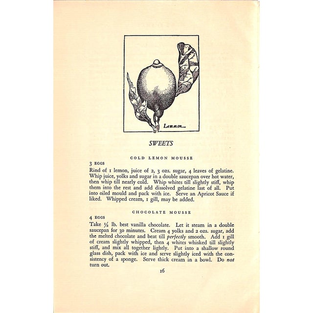 Mid 20th Century "Cooking Delights: Being a Collection of Simple Receipts for Those Who Care to Eat Well" Gurney, Ann For Sale - Image 5 of 11