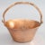 French Country Antique Petite French Hammered Copper Pot Planter For Sale - Image 3 of 10