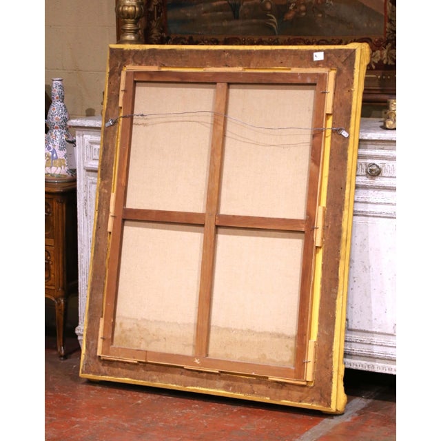 18th C. French Rococo Oil on Canvas Painting of Saint Cecilia in Giltwood Frame For Sale - Image 10 of 10