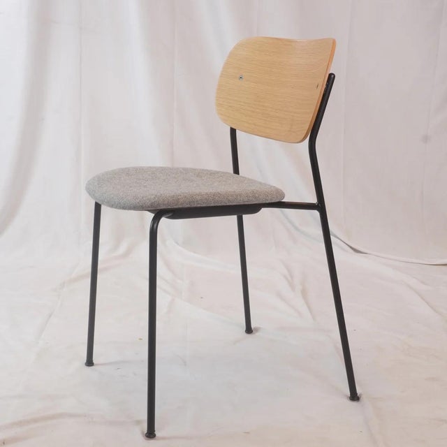 2010s Audo Copenhagen Co Dining Stackable Chair Upholstered Seat Set of 6 For Sale - Image 5 of 7