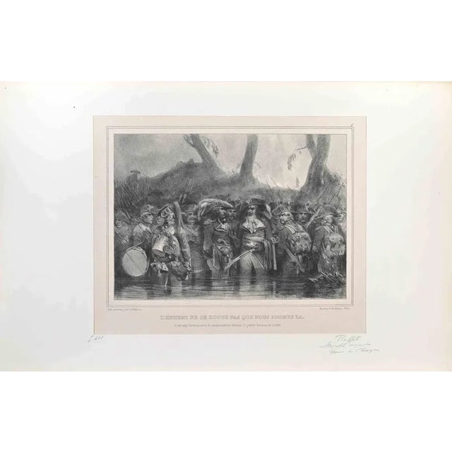 Traditional Auguste Raffet, L'Ennemi Ne Se Doute Pas Que, Lithograph, 1830s For Sale - Image 3 of 3