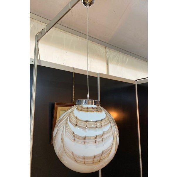 1970s Sphere Triplex Murano Ball Lamp For Sale - Image 6 of 7