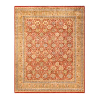 Mogul, One-of-a-Kind Hand-Knotted Area Rug in Orange, 8' 1" x 10' 0" For Sale
