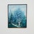 Blue Vintage Signed E. Dutcher Birch Landscape Painting in Blue-Green Tones For Sale - Image 8 of 8