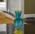 Murano Art Glass Aqua Yellow Handled Amphora Vase For Sale - Image 4 of 14