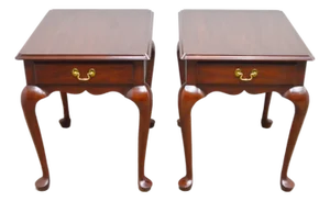 Henkel Harris Mahogany Side Tables a Pair