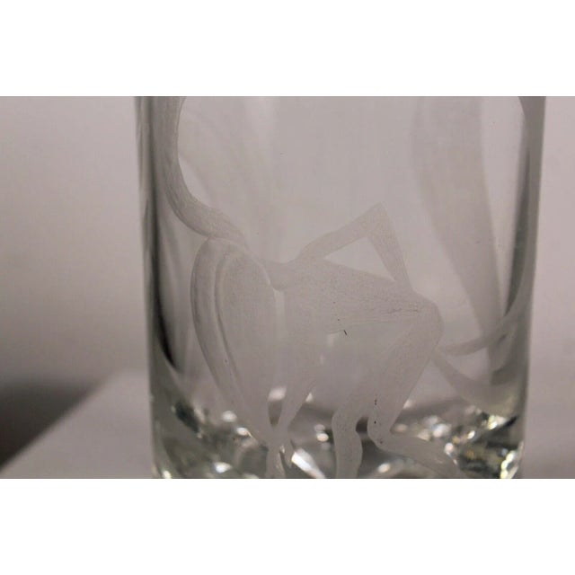 Glass Late 20th Century Art Nouveau Glass Vessel with Female Nude Etched Design Signed Madden For Sale - Image 7 of 11