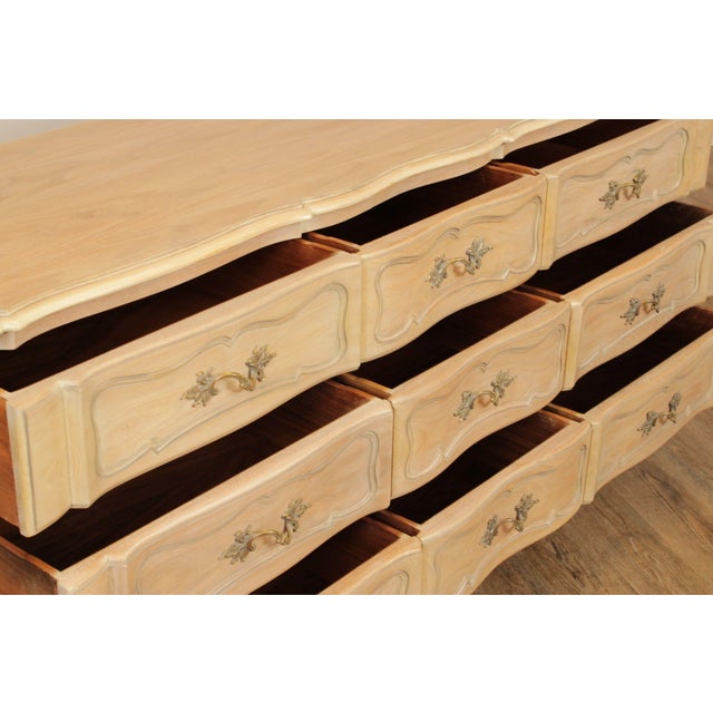 Bethlehem Furniture Vintage White Washed Pickled Finish Walnut French