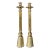 Vintage Regency Polished Brass Tassel Candlesticks - a Pair For Sale