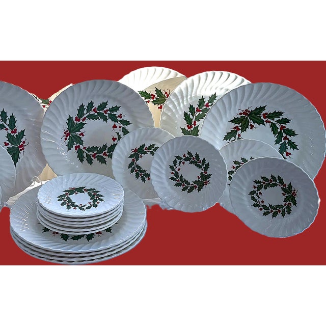 Mid 20th Century Vintage Set of Christmas China - 24 Pieces For Sale - Image 5 of 16