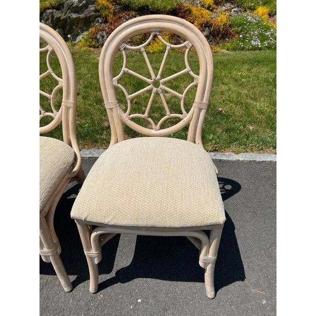 Palm Beach Regency Rattan Dining Set With Six Chairs For Sale - Image 11 of 13