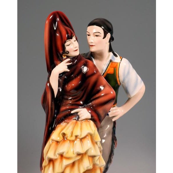Spanish Ceramic Dancer attributed to Josef Lorenzl for Goldscheider Vienna, 1930s For Sale - Image 6 of 8