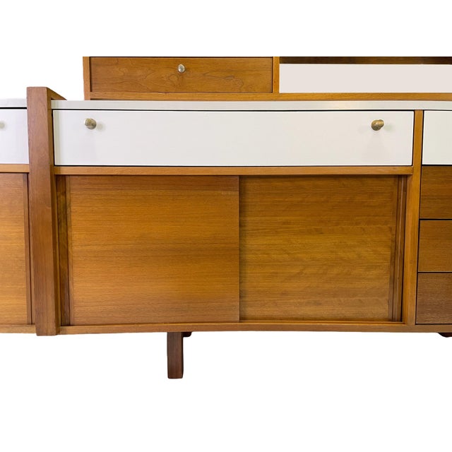 Brown Saltman Walnut Modular Wall Unit Attributed to Martin Borenstein, 1960s For Sale - Image 14 of 18