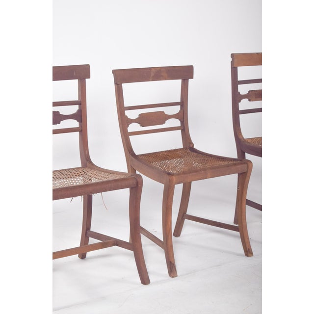 Antique Chairs with Straw Bottoms, 1890s, Set of 4 For Sale - Image 5 of 11