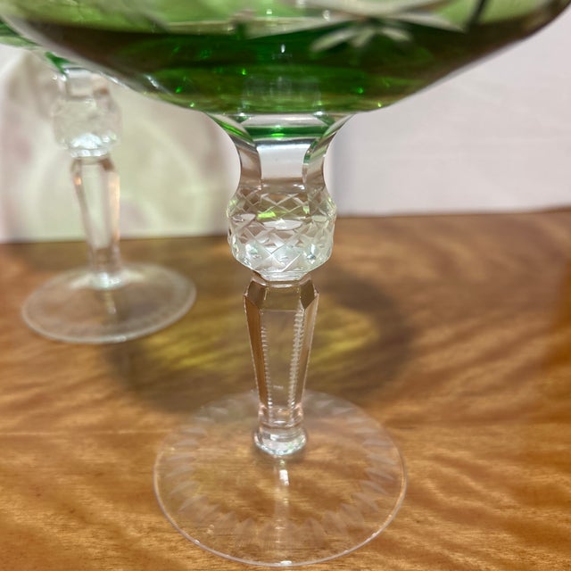 1970s American Classical Cut to Clear Crystal Champagne Coupes - Set of 4 For Sale - Image 6 of 7