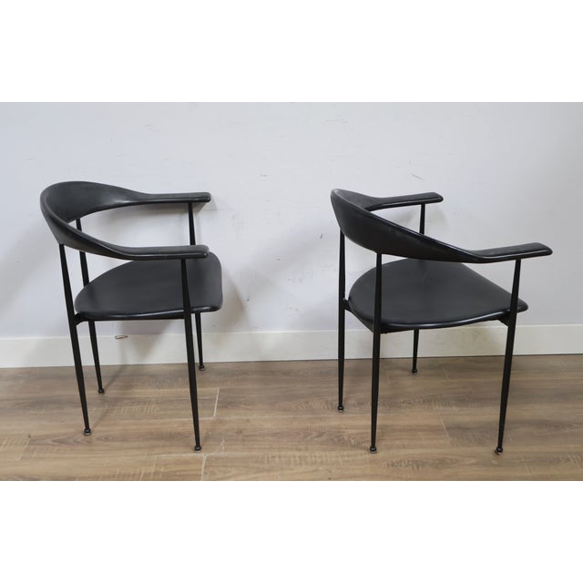 Postmodern P40 Armchairs by Giancarlo Vegni & Gianfranco Gualtierotti for Fasem, Italy, 1980s, Set of 2 For Sale - Image 3 of 10