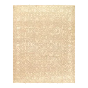 Indo Tabriz Hand-Knotted Silk & Wool Rug