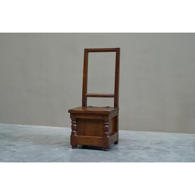 Vintage Medieval Revival Accent Chair in Oak, 1950s For Sale - Image 10 of 14