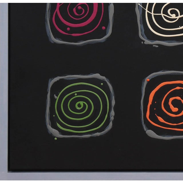 2020s 2022 "Rotation" Colorful Abstract Contemporary Painting in a Grid by Winifred Booth For Sale - Image 5 of 13