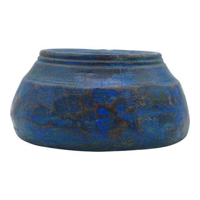 Decorative Wood Vase Classic Accent for Living Room & Office For Sale