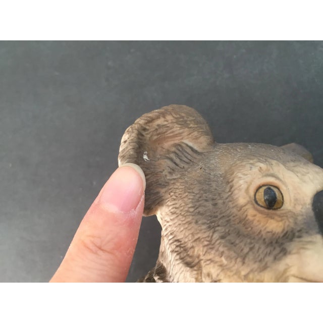 Taupe Vintage Porcelain Resting Koala Figurine For Sale - Image 8 of 9