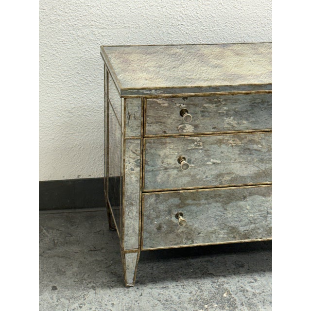 2010s Century Furniture Mirrored Three Drawer Chest For Sale - Image 5 of 12