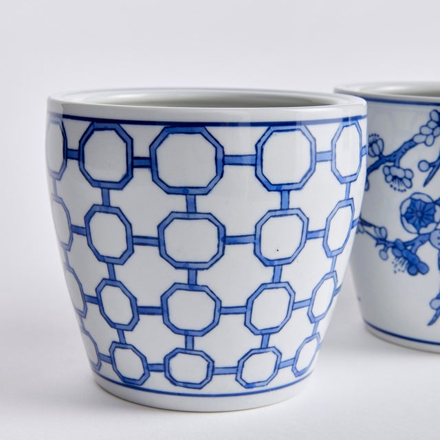 In a mix of classic patterns, this set of four handpainted pots are perfect for a beach cottage. From the collection of...