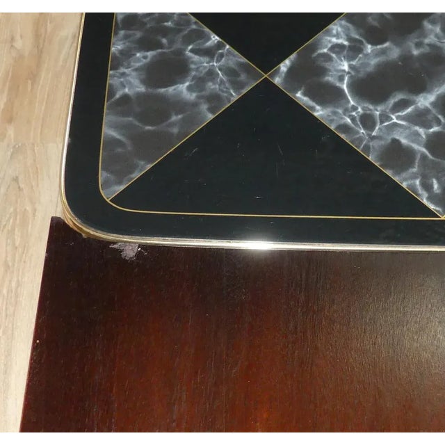 Black Adjustable Multifunctional Patterned Coffee Table in Glass, 1960s For Sale - Image 8 of 13