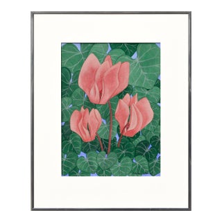 Vintage Coral Cyclamen by Barbara Gibson For Sale