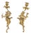 Louis XV Style Chinoiserie Brass Candle Sconces, 2 For Sale