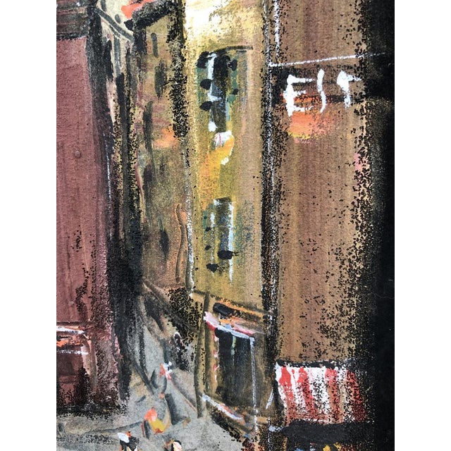 Hermann Urban, Vue urbaine animée, Oil on Wood, Framed For Sale - Image 4 of 10