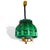 Large Scandinavia Pull Down Hanging Light in Green Glass by Helena Tynell for Flygsfors, 1960s For Sale - Image 4 of 18
