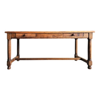 French Oak Dining Table or Desk, 1900s For Sale