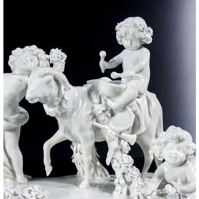 Porcelain Procession of Putti Sculpture from Capodimonte For Sale - Image 16 of 18